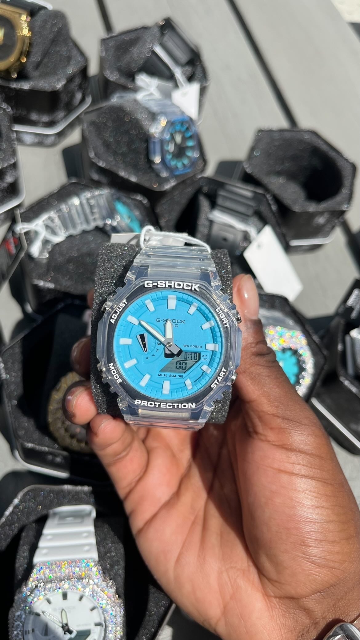 Ga2100 Clear With blue Inside